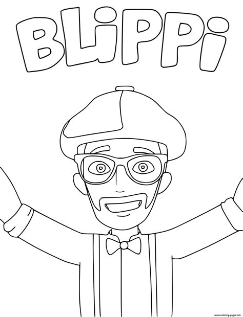 His super-powerful muscles and ribs demonstrate his body strength. . Blippi coloring pages free